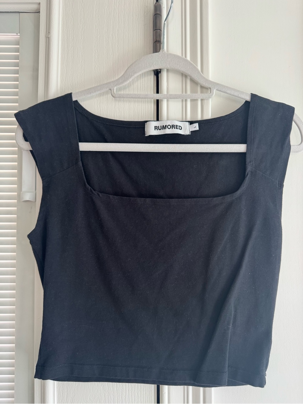 Rumored Black Square Neck Top